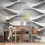 3D Look Cylindrical Curved Lines Wallpaper - Image 3