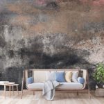 Abstract shabby art texture peel and stick concrete wallpaper - Grunge wallpaper, , Wall mural, renters wallpaper - Image 3