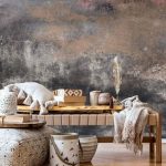 Abstract shabby art texture peel and stick concrete wallpaper - Grunge wallpaper, , Wall mural, renters wallpaper - Image 5