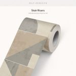 Geometric Sand Stair Riser Stickers - Pack of 6 Removable Stair Riser Tile Decals - Peel & Stick Stair Riser Deco Strips - 48" long nice wallpaper - Image 3