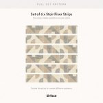 Geometric Sand Stair Riser Stickers - Pack of 6 Removable Stair Riser Tile Decals - Peel & Stick Stair Riser Deco Strips - 48" long nice wallpaper - Image 5