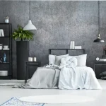 Iron - grey wallpaper - grey margle, silver metal background, texture wall Peel and stick - Wall decor - Self Adhesive Wall Mural - Reusable - Image 2