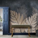 Fall Leaves Art Scenic Wallpaper Self Adhesive Peel and Stick Wall Mural Home Decoration Minimalistic Scandinavian Design Removable
