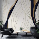 Minimalist Line Art Wallpaper, Abstract Drawing Wall Mural Peel and Stick Modern Lines Wallpaper, Removable Wallpaper, Easy DIY Wall Mural - Image 2