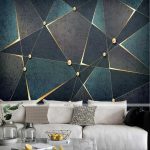 Mural Wallpaper Wall Sticker Covering Print Gold Abstract Canvas Home Décor Peel and Stick Removable