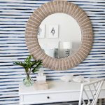Peel and Stick Wallpaper - Watercolor Stripes Blue - Removable Wallpaper