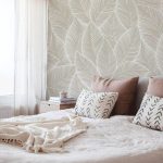 Removable Wallpaper, Scandinavian Wallpaper, Temporary Wallpaper, Minimalistic Wallpaper, Peel and Stick Wallpaper, Leaf Wallpaper - Image 3