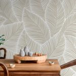 Removable Wallpaper, Scandinavian Wallpaper, Temporary Wallpaper, Minimalistic Wallpaper, Peel and Stick Wallpaper, Leaf Wallpaper - Image 5