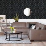 Removable Wallpaper Peel and Stick Wallpaper Wall Paper Wall Mural - Dark Blue and Non-Metalic Yellow Gold Color - A540 - Image 4