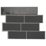 SMART TILES PEEL & STICK BACKSPLASH - METRO GRIGIO - 4 Pieces 11.56 x 8.38 - Image 2
