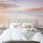 Seascape Mural Wallpaper Landscape, Pink Wallpaper, Peel and Stick Wallpaper Mural, Eclectic Wall Art, Self Adhesive Removable Wallpaper - Image 2