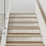 Checkered Look, Beige, Self Adhesive Repositionable Stair Riser Strip nice wallpaper